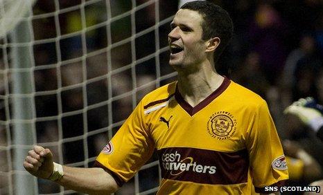 Motherwell striker Jamie Murphy