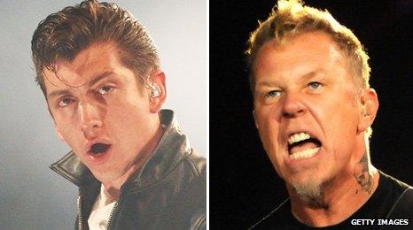 Alex Turner and James Hetfield