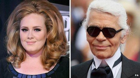 Adele and Karl Lagerfeld