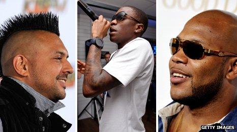 Sean Paul, Tinchy Stryder and Flo Rida