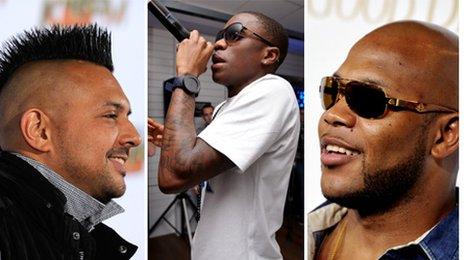 Sean Paul, Tinchy Stryder and Flo Rida