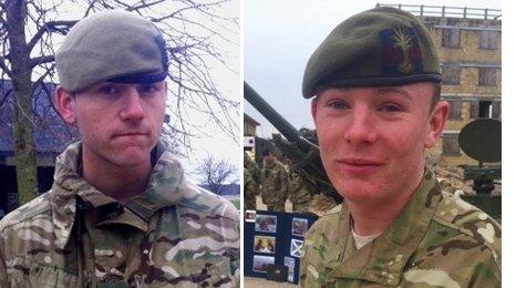 Private Lee Tomlinson and Guardsman Ched Griffiths