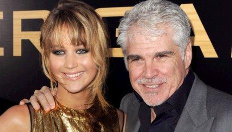 Gary Ross and Jennifer Lawrence from The Hunger Games