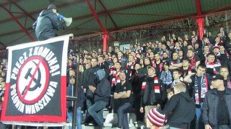 Football fans in Poland