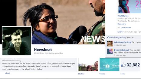 Newsbeat's Facebook page