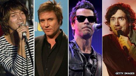 Singers of Duran Duran, Stereophonics, Paolo Nutini and Snow Patrol