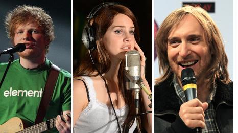 Ed Sheeran, Lana Del Rey and David Guetta