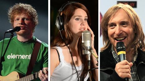 Ed Sheeran, Lana Del Rey and David Guetta