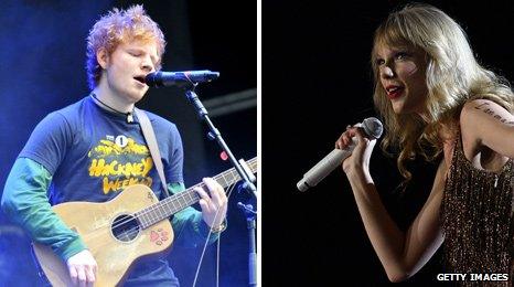 Ed Sheeran and Taylor Swift