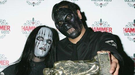 Joey Jordison and Paul Gray from Slipknot