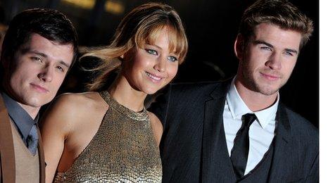 Josh Hutcherson, Jennifer Lawrence and Liam Hemsworth