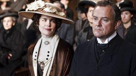 Elizabeth McGovern and Hugh Bonneville in Downton Abbey