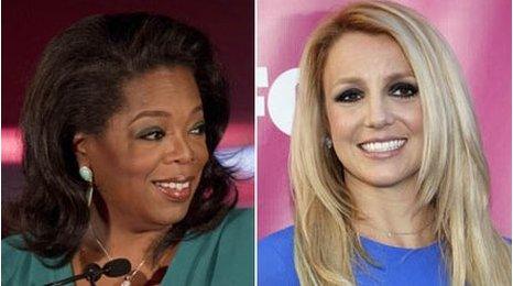 Oprah Winfrey and Britney Spears