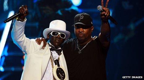 Flavor Flav (L) and Chuck D