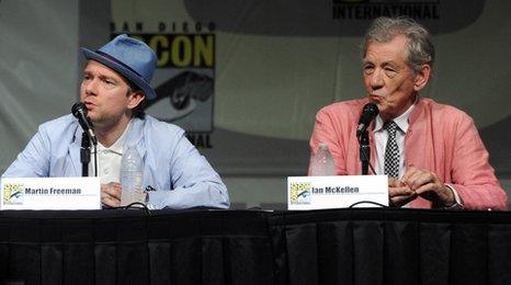 Martin Freeman and Sir Ian McKellen