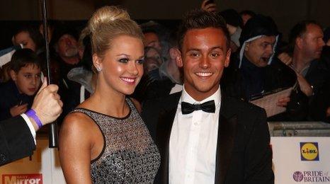 Tonia Couch and Tom Daley