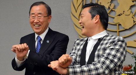 Psy and Ban Ki-moon