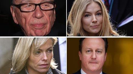 Rupert Murdoch, Sienna Miller, Kate McCann and David Cameron
