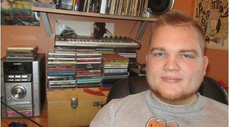 24-year-old Simon Wilson has around 1,000 CDs and DVDs