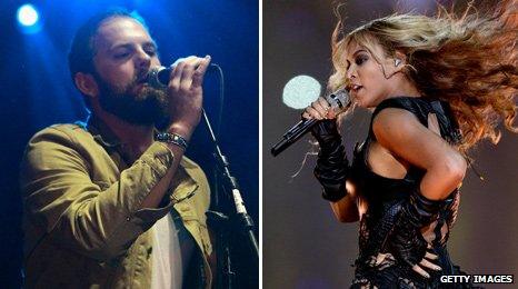 Caleb Followill from Kings of Leon and Beyonce