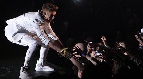 Justin Bieber on stage