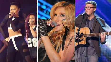 Little Mix, Kesha and James Arthur