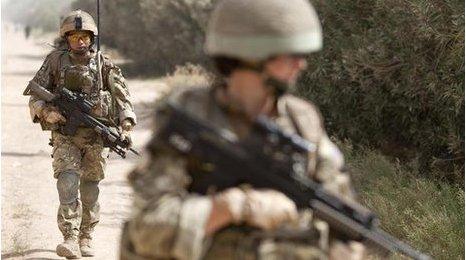 British troops on patrol in southern Afghanistan