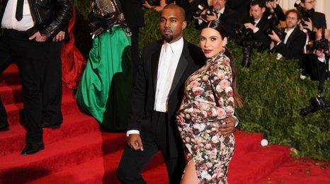 Kanye West and Kim Kardashian