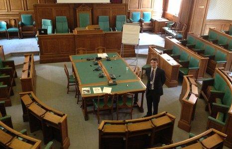 The main council chamber in Lincolnshire