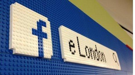 Facebook logo in Lego