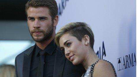 Liam Hemsworth and Miley Cyrus