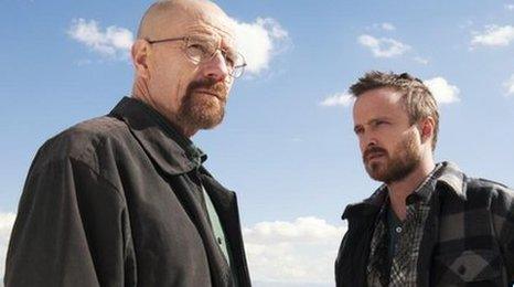 Bryan Cranston and Aaron Paul in Breaking Bad