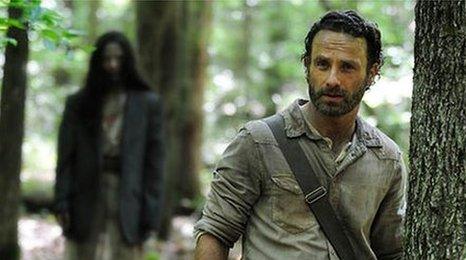 Rick Grimes, played by Andrew Lincoln, in episode one of series four