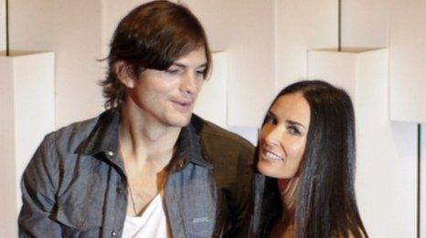 Ashton Kutcher and Demi Moore