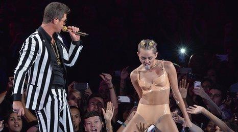 Robin Thicke and Miley Cyrus