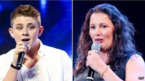 Nicholas McDonald and Sam Bailey X Factor finalists