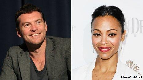 Sam Worthington and Zoe Saldana