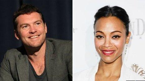 Sam Worthington and Zoe Saldana