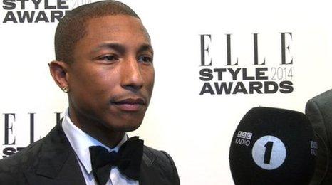 Pharrell at the Elle Style Awards