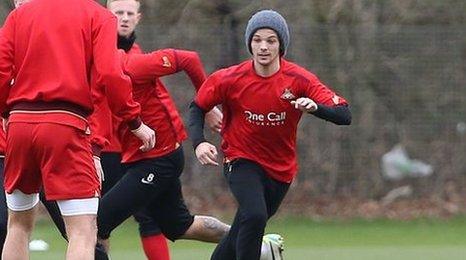 Louis Tomlinson with Doncaster Rovers players