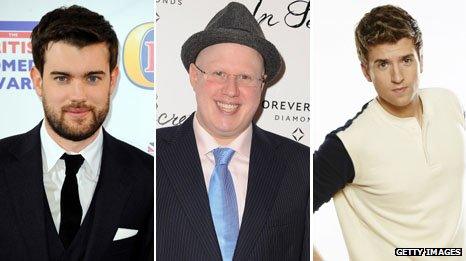 Jack Whitehall, Matt Lucas and Greg James