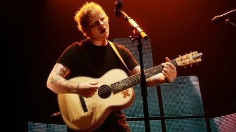 Ed Sheeran on stage