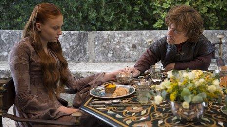 Sansa Stark and Tyrion Lannister