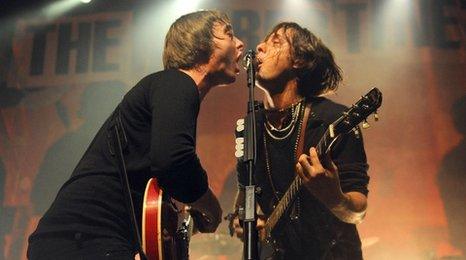 Pete Doherty and Carl Barat from The Libertines