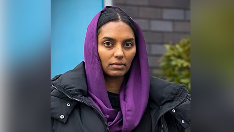Coronation Street cast member wears a purple headscarf as part of the latest colour-themed episode.