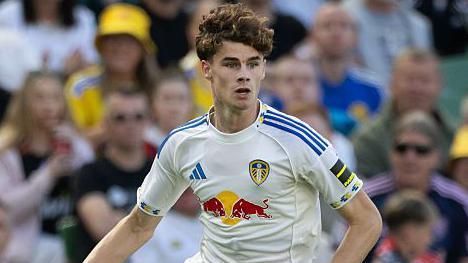 Harry Gray in action for Leeds United