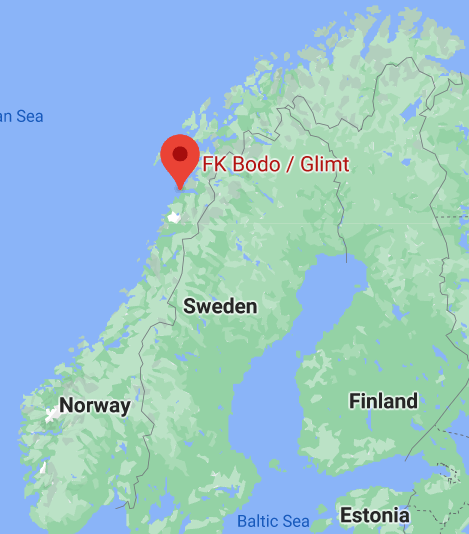 Bodo is located in northern Norway