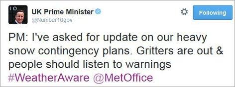 Prime Minister David Cameron