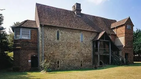 A general view of Temple Manor, a 13th Century, Grade I listed building in Strood.