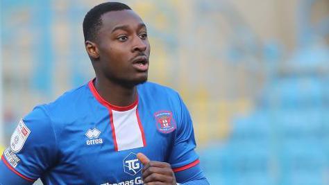 Tobi Sho-Silva in action for Carlisle United